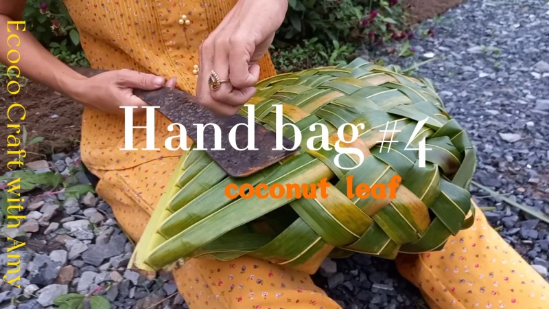 Hand bag #04 Coconut leaf